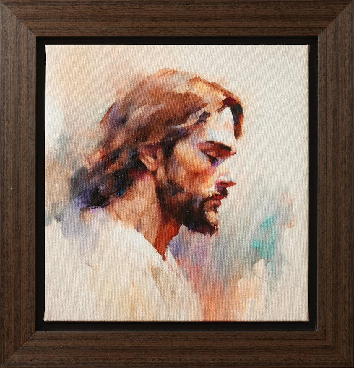 In Humility Our Savior (17x17 Framed Canvas Print)