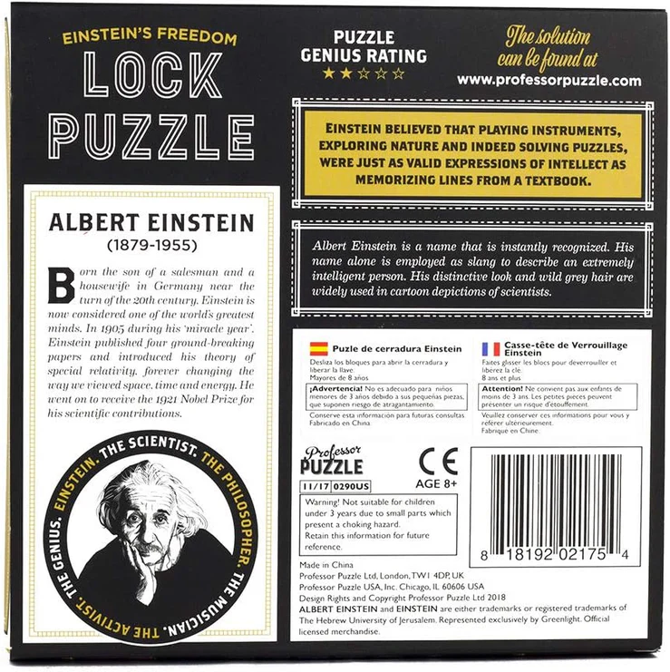 Einstein's Lock Puzzle, , large