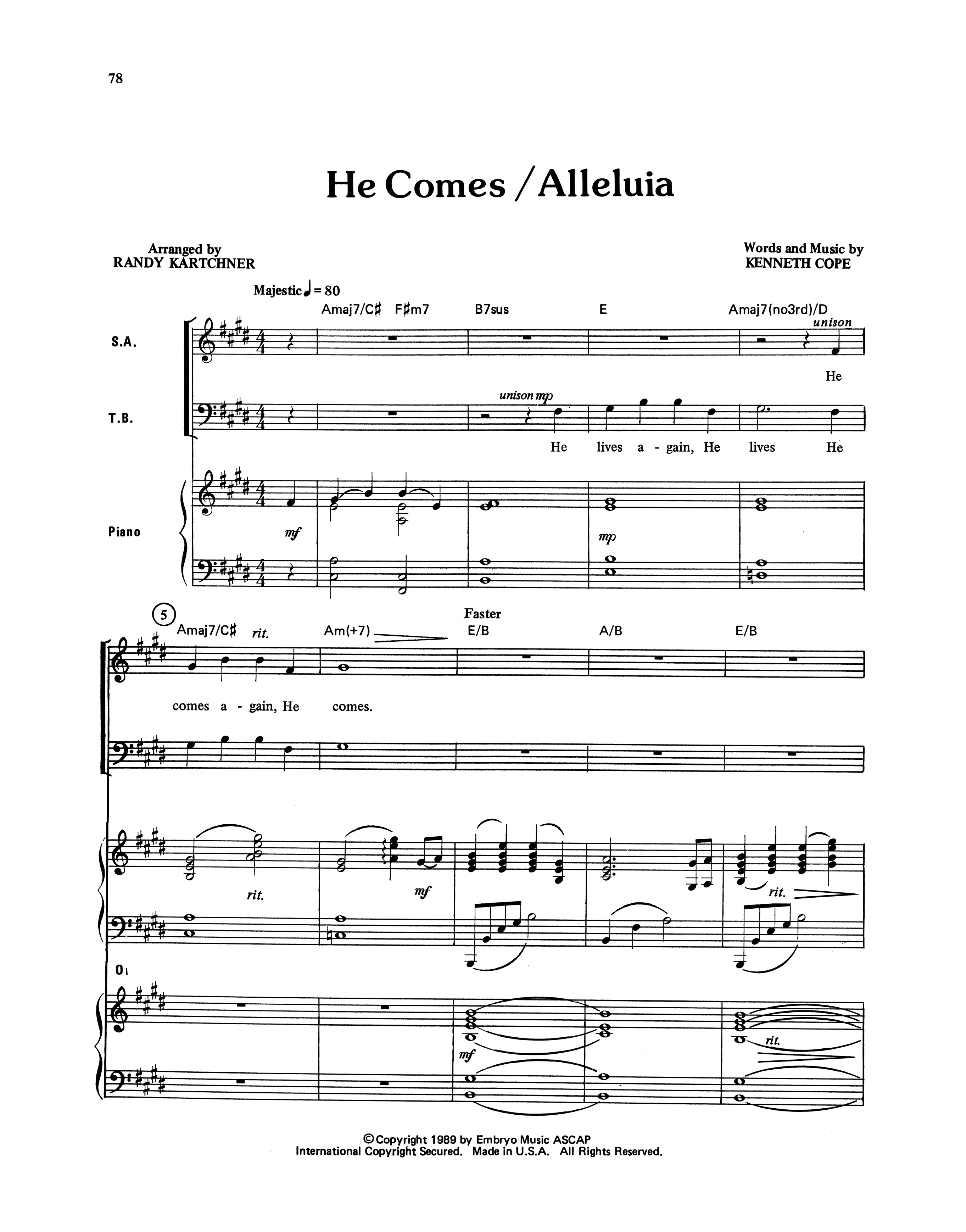 He Comes Alleluia