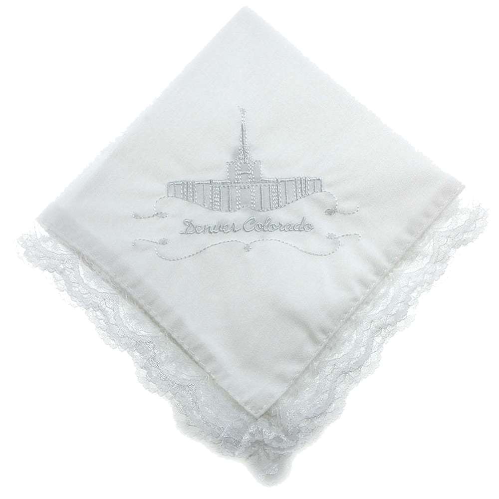 Denver Temple Handkerchief - Lace, , large image number 0