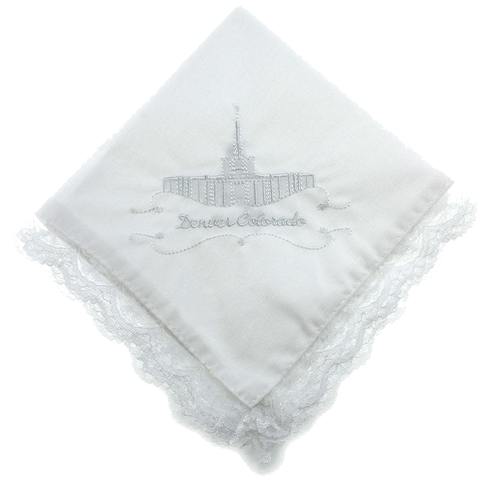 Denver Temple Handkerchief - Lace