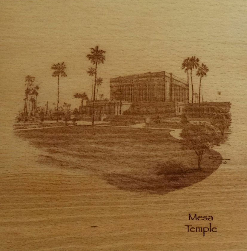 Mesa Temple (6x6 Plaque)