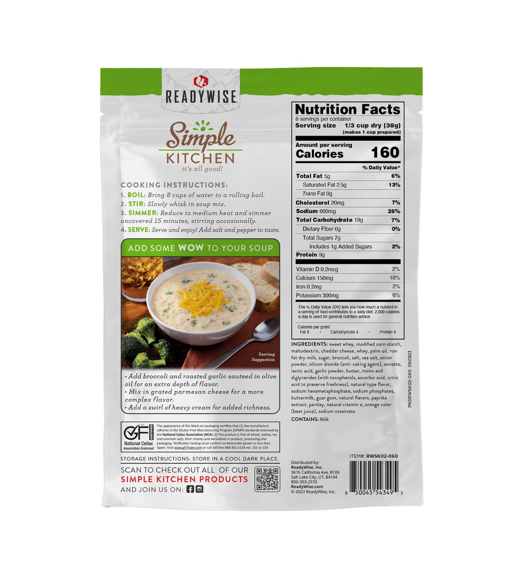 Simple Kitchen Cheddar Broccoli Soup Mix Single Pouch, , large image number 2