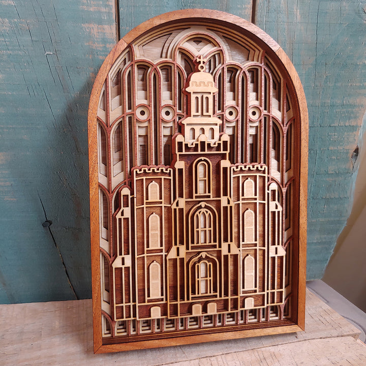 Logan Utah Temple Layered Wood Plaque, , large image number 3