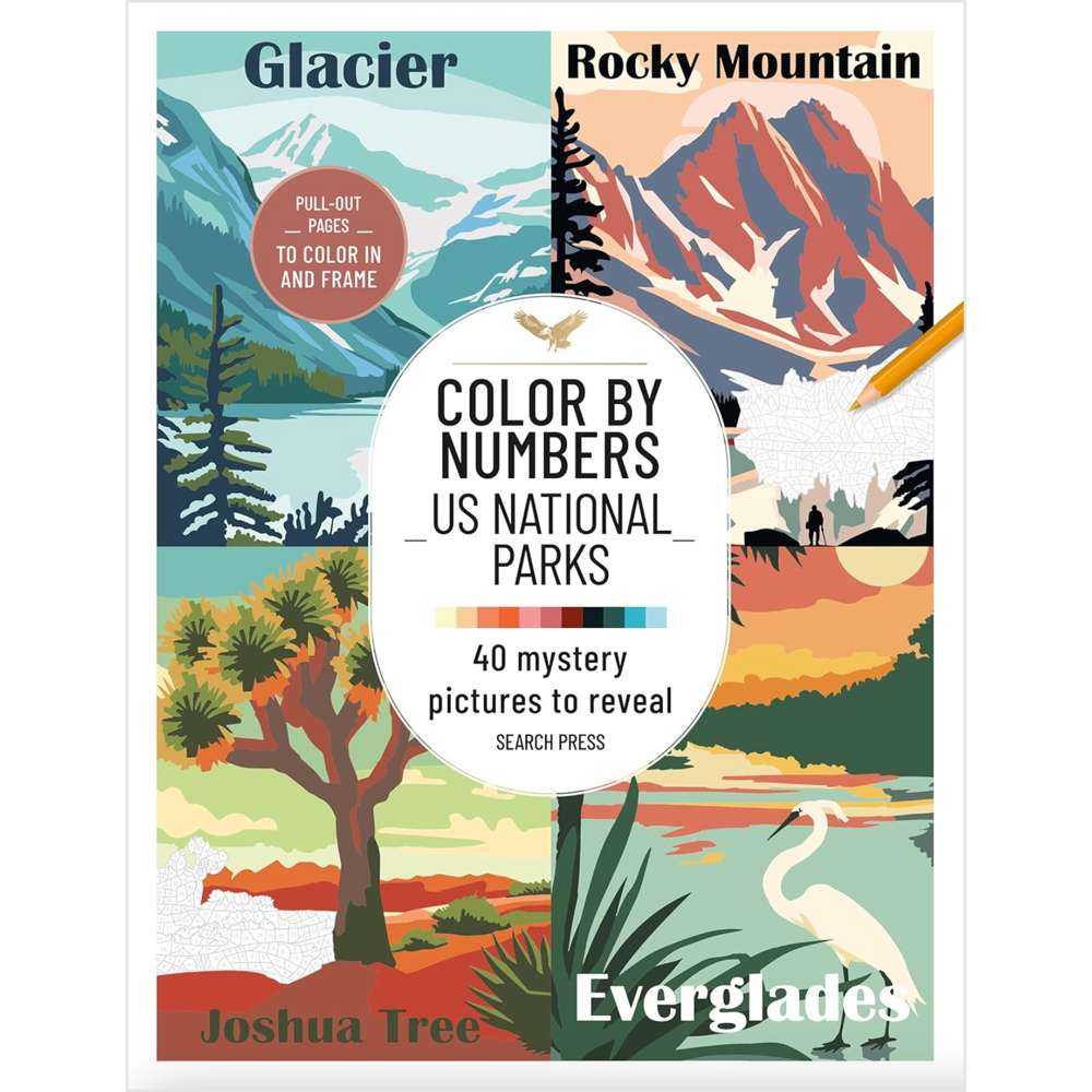 Color by Numbers US National Parks - Search Press 1