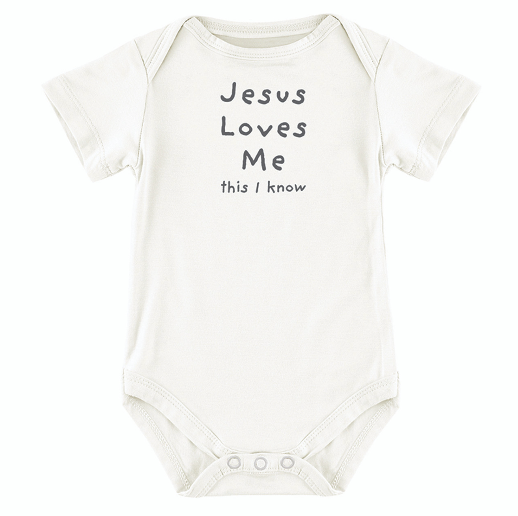 Jesus Loves Me Snapshirt (0-3 Months), , large image number 0