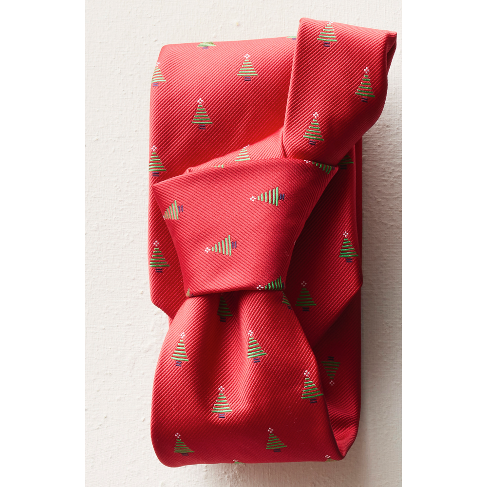 Red with Trees Necktie, , large image number 3