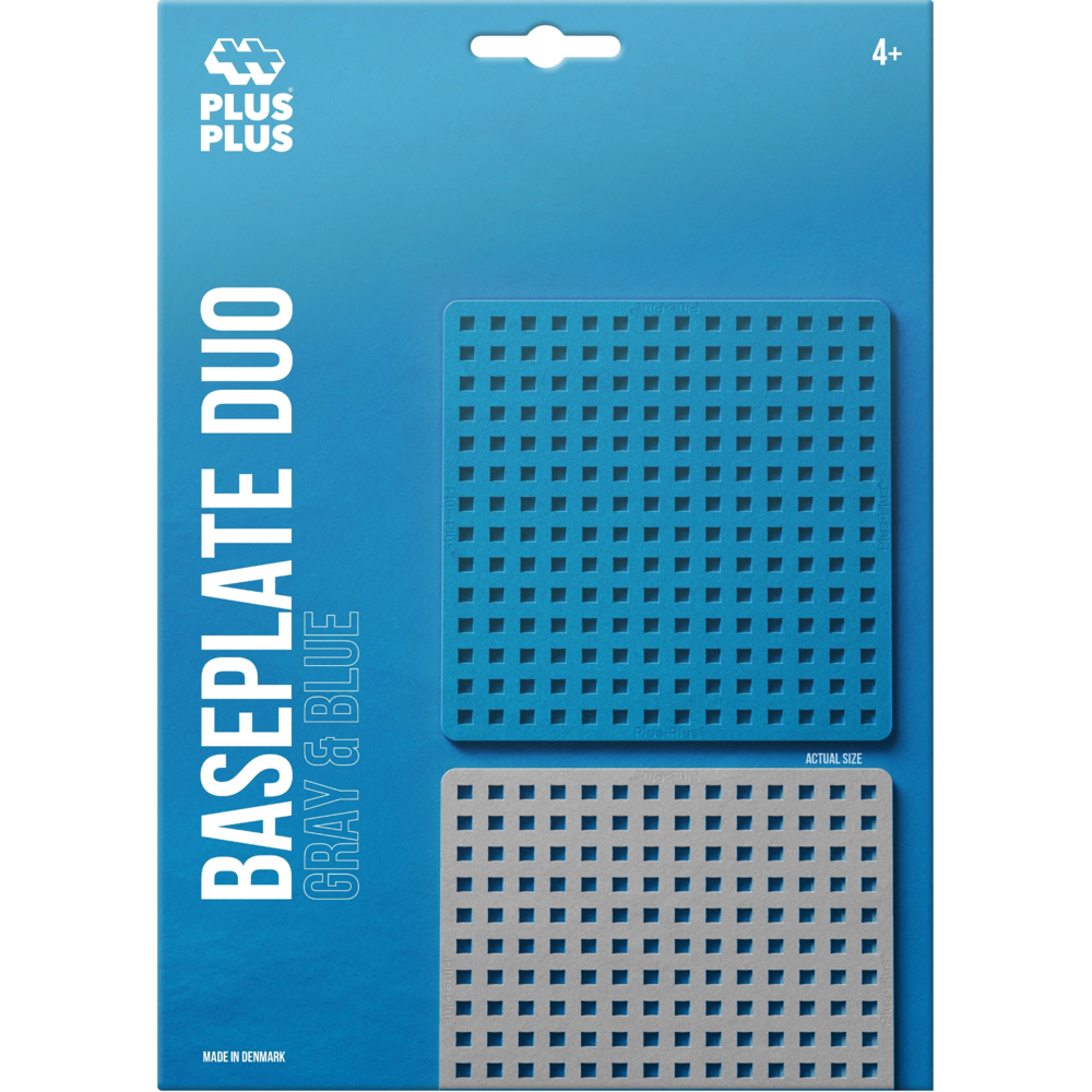 Plus Plus Baseplate Duo Gray & Blue,  Plus Plus Baseplate Duo Gray & Blue