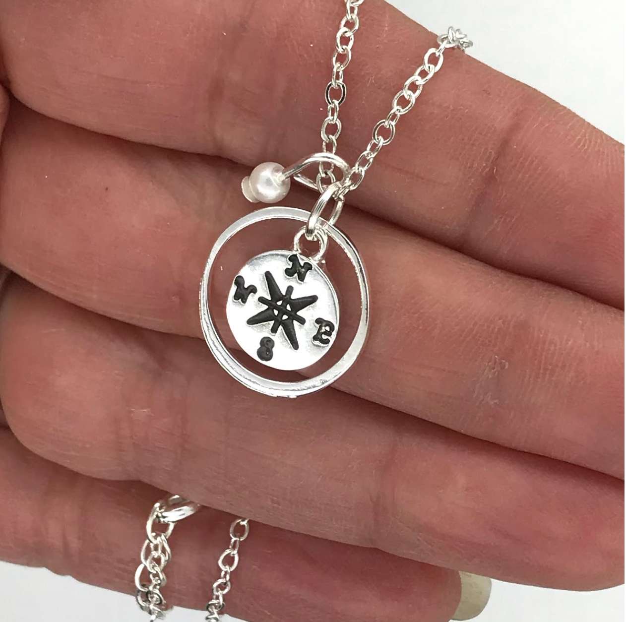 Sure Compass Necklace, , large