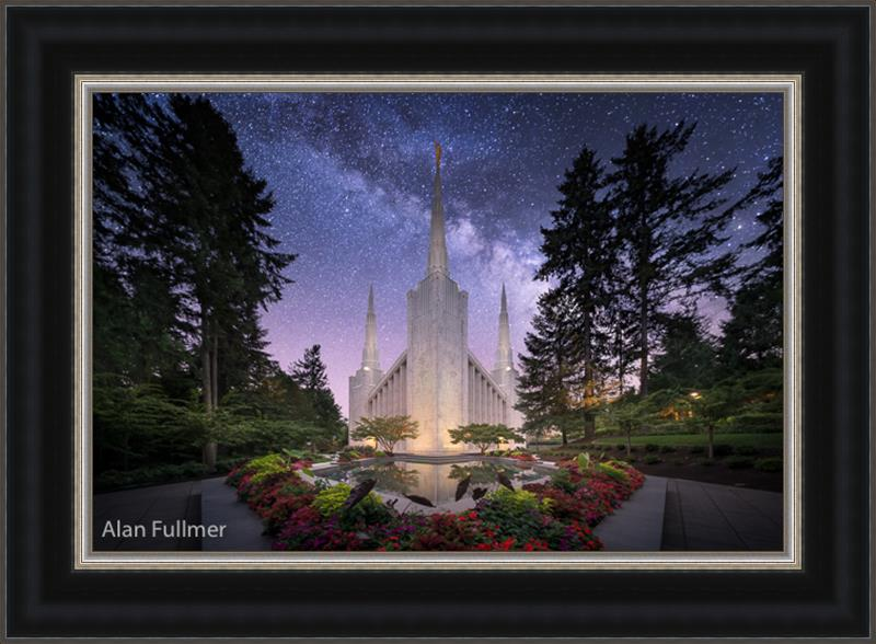 Celestial Temple Series: Portland Temple (25x34 Framed Art)