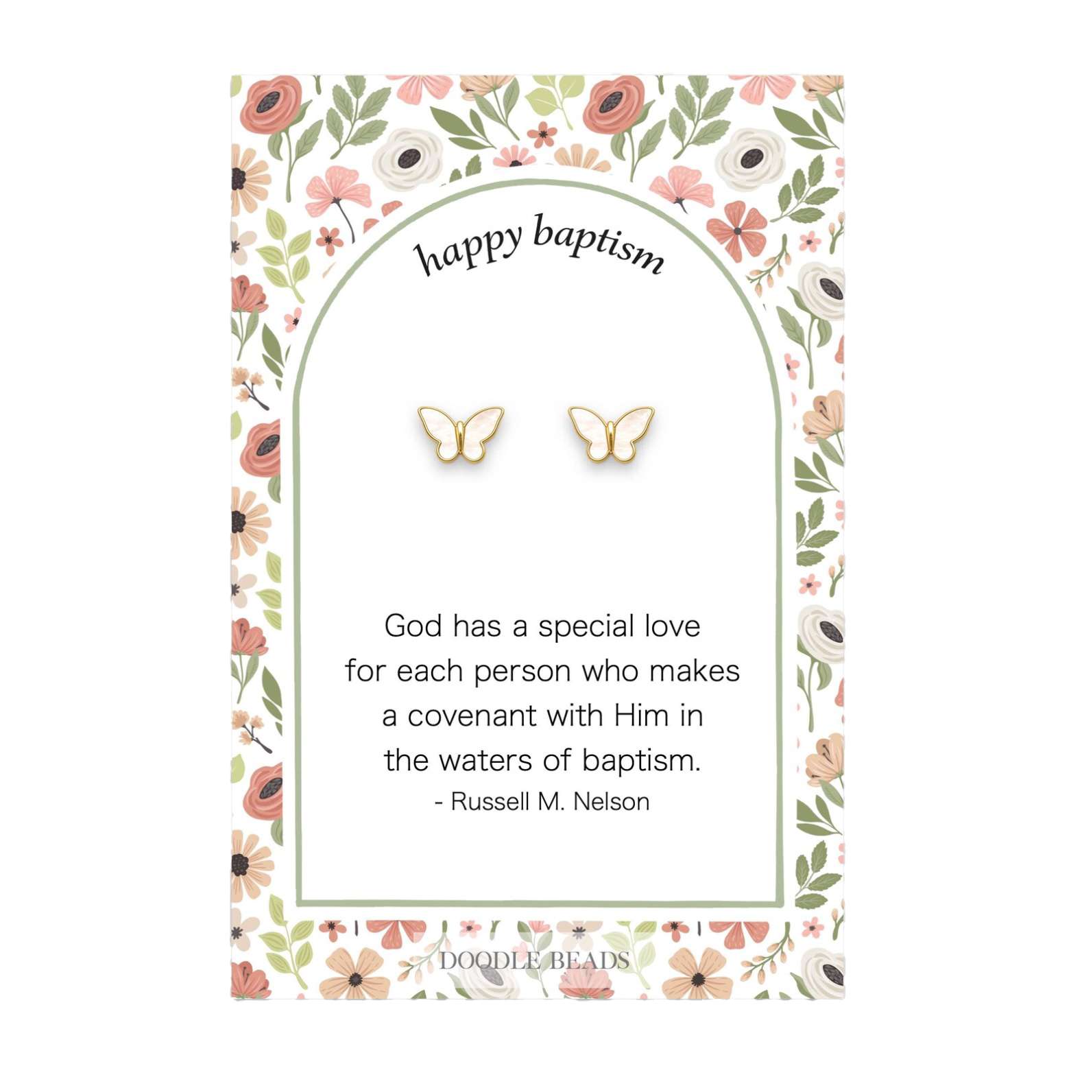 Happy Baptism Day Butterfly Earrings