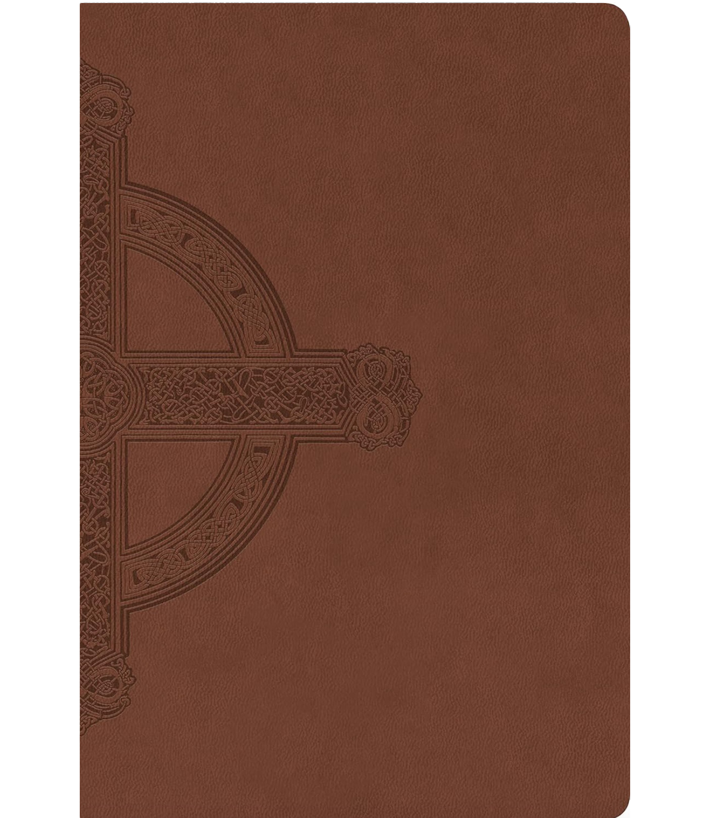 NLT Large Print Premium Value Thinline Bible, Faux Leather, Brown Celtic Cross, , large