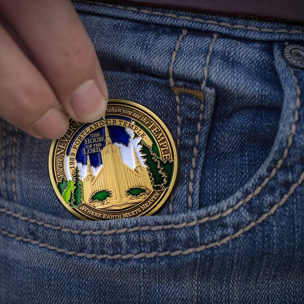 Portland Oregon Temple Medallion Coin, , large image number 4