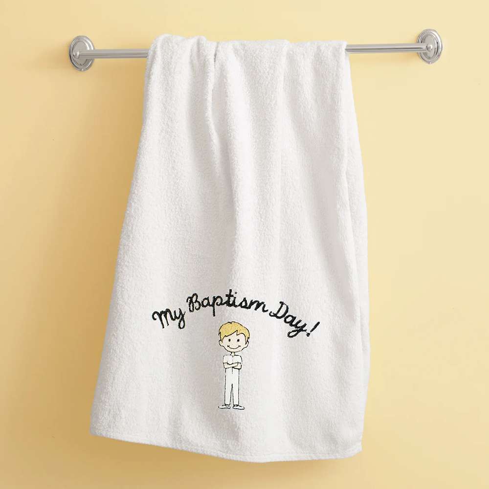 My Baptism Day Towel - Blonde Hair, , large image number 4