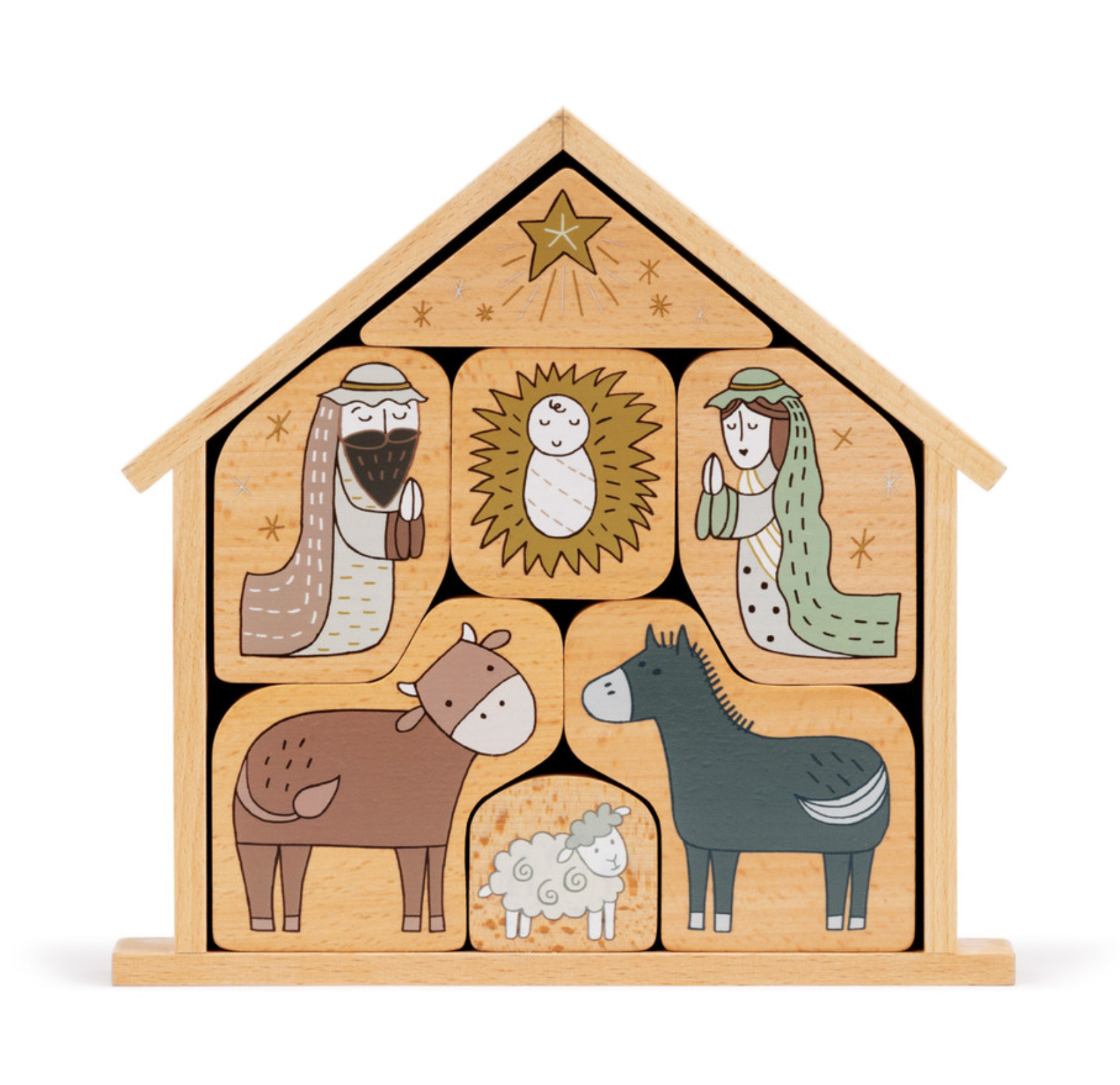 Wood Manger Nativity Puzzle, , large image number 2