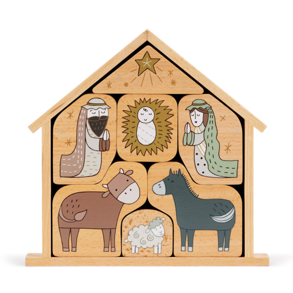 Wood Manger Nativity Puzzle