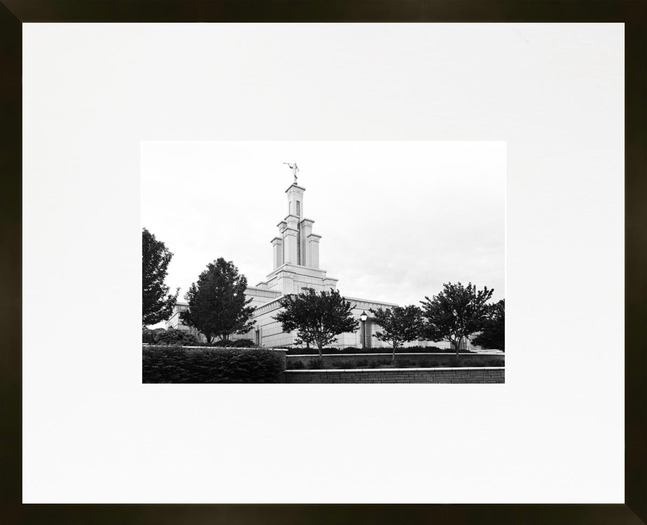 Columbia River Temple, Place of Peace (21x17 Framed Paper Print)