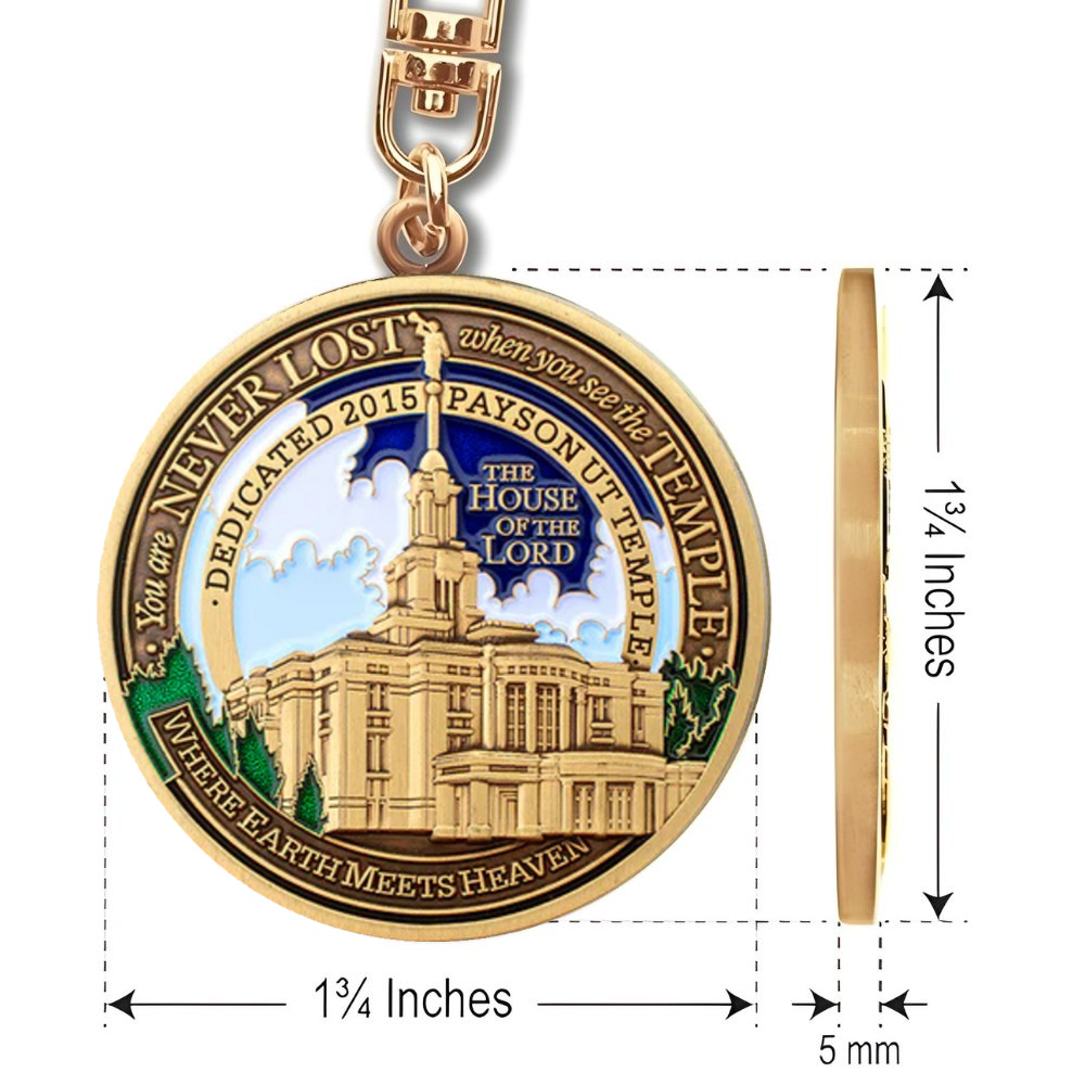 Payson Utah Temple Keychain, , large