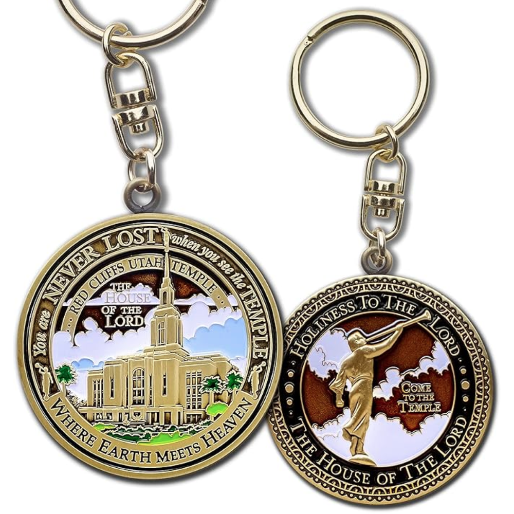 Red Cliffs Temple Keyring,  Red Cliffs Temple Keyring