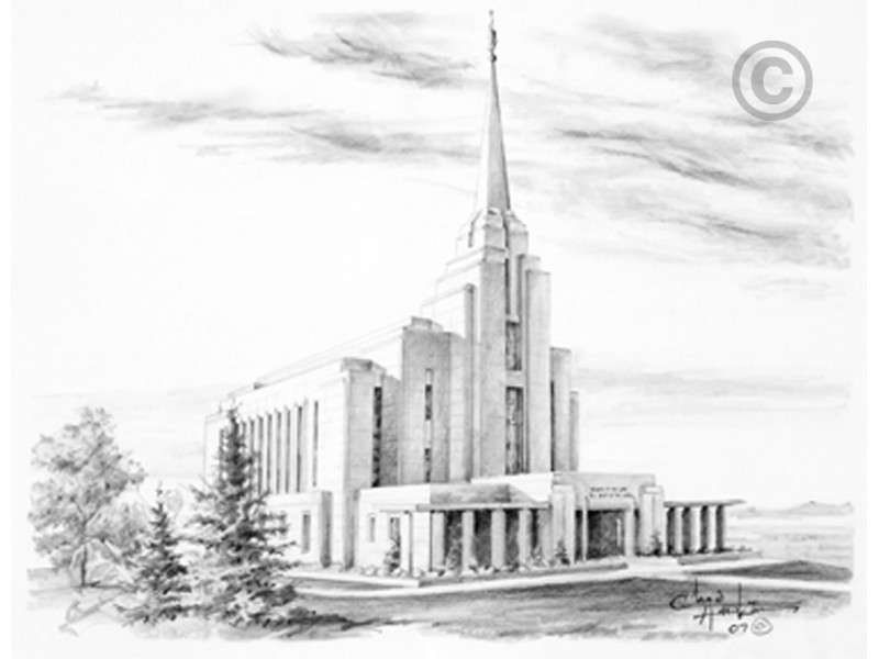 Rexburg Idaho Temple - 5x7 Print, , large image number 0