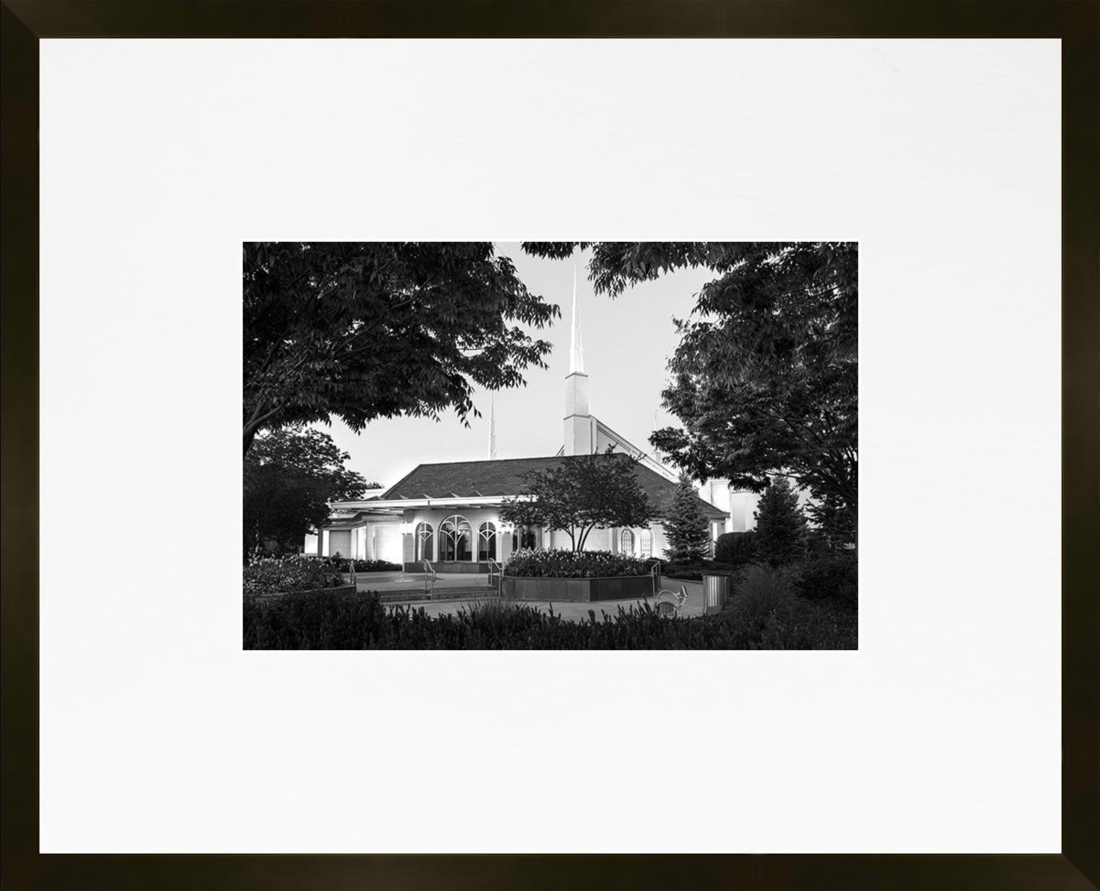 Boise Idaho Temple, Place of Peace (21x17 Framed Paper Print)