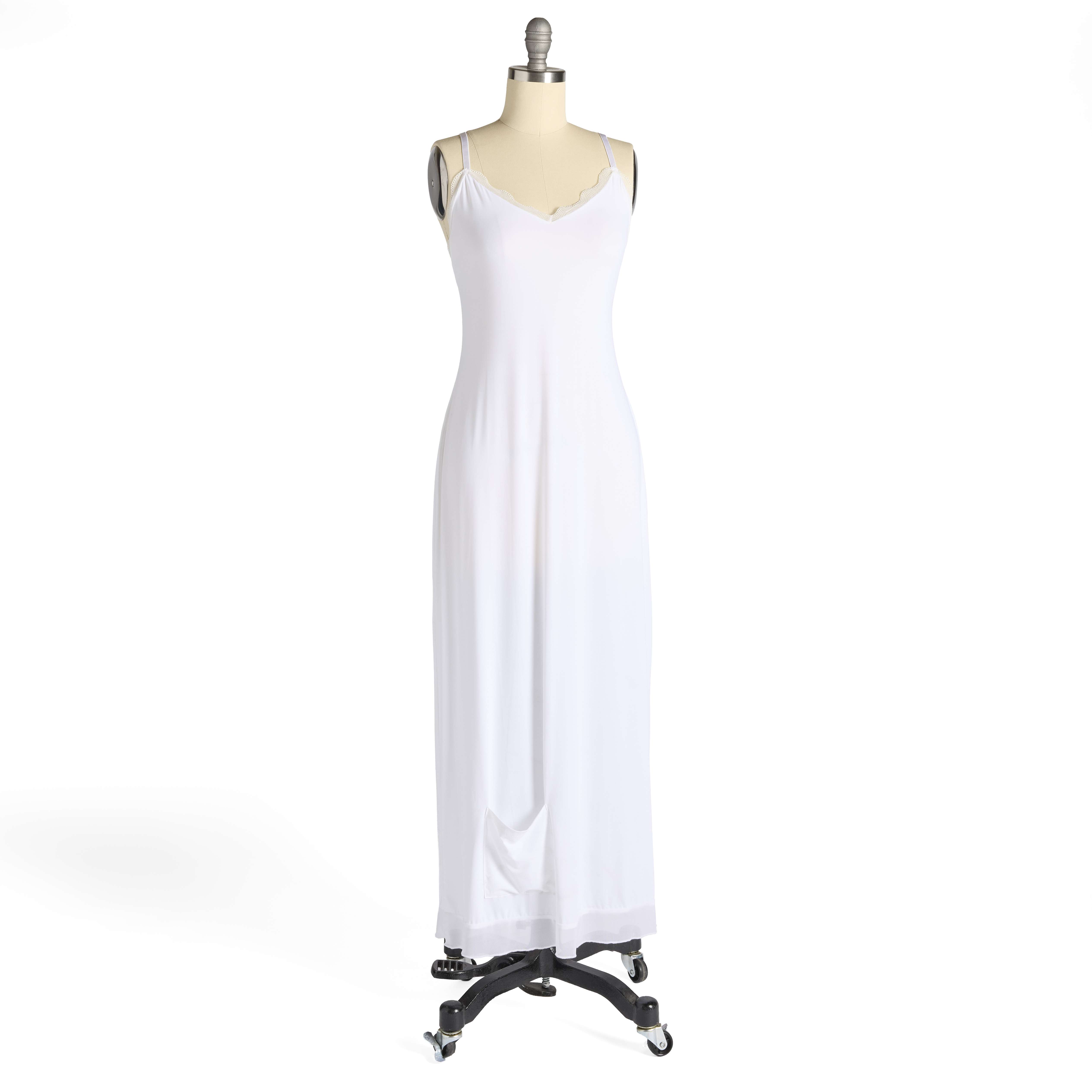 Lace Trim Temple Dress Full Slip 
