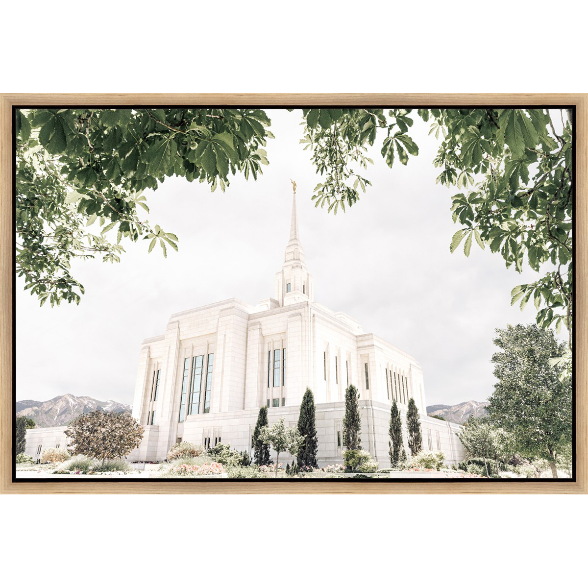 Sweet is the Work, Ogden Temple (31.5x21.5 Framed Canvas)