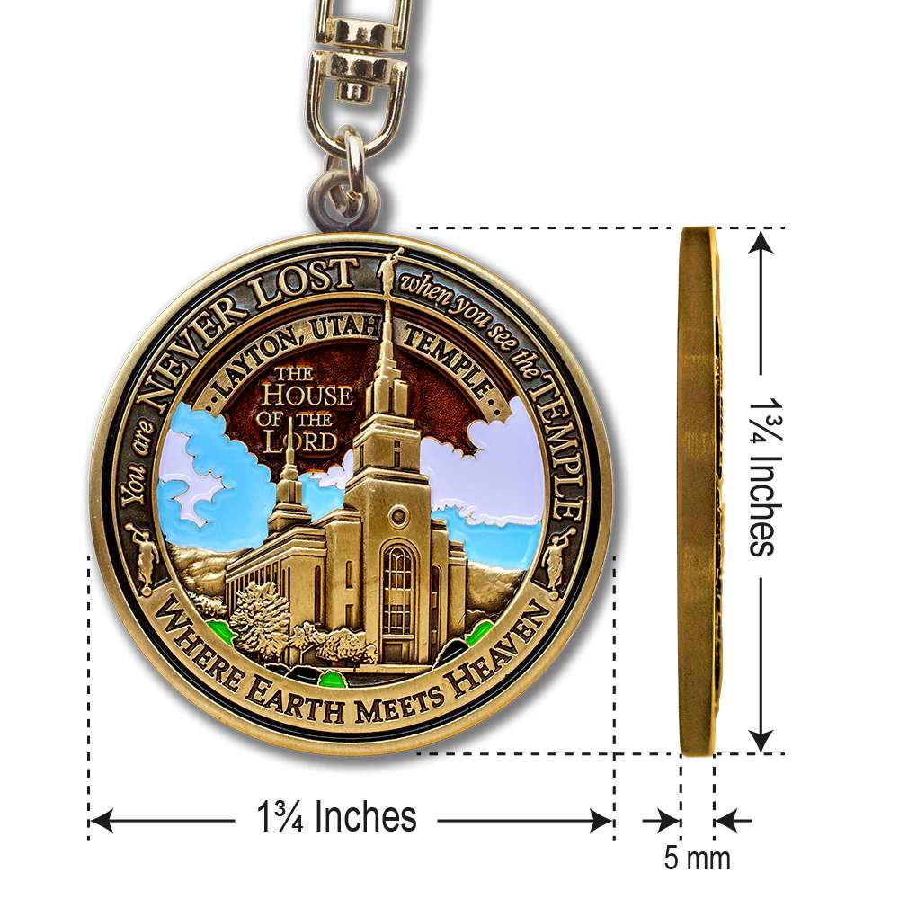 Layton Utah Temple Keychain, , large