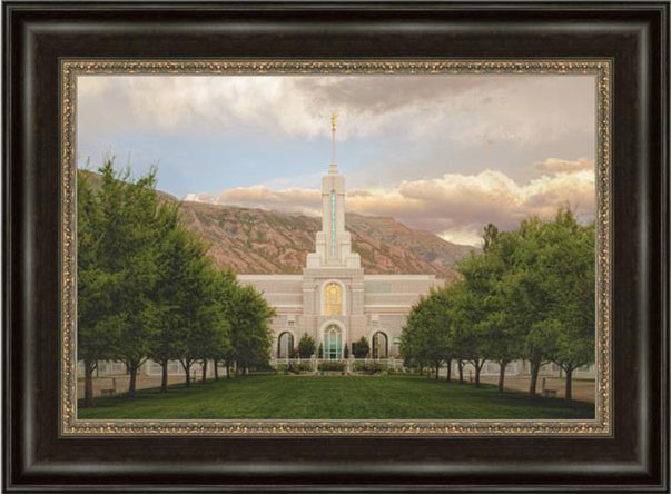 Mt. Timpanogos Temple (23x30 Framed Giclee Canvas)