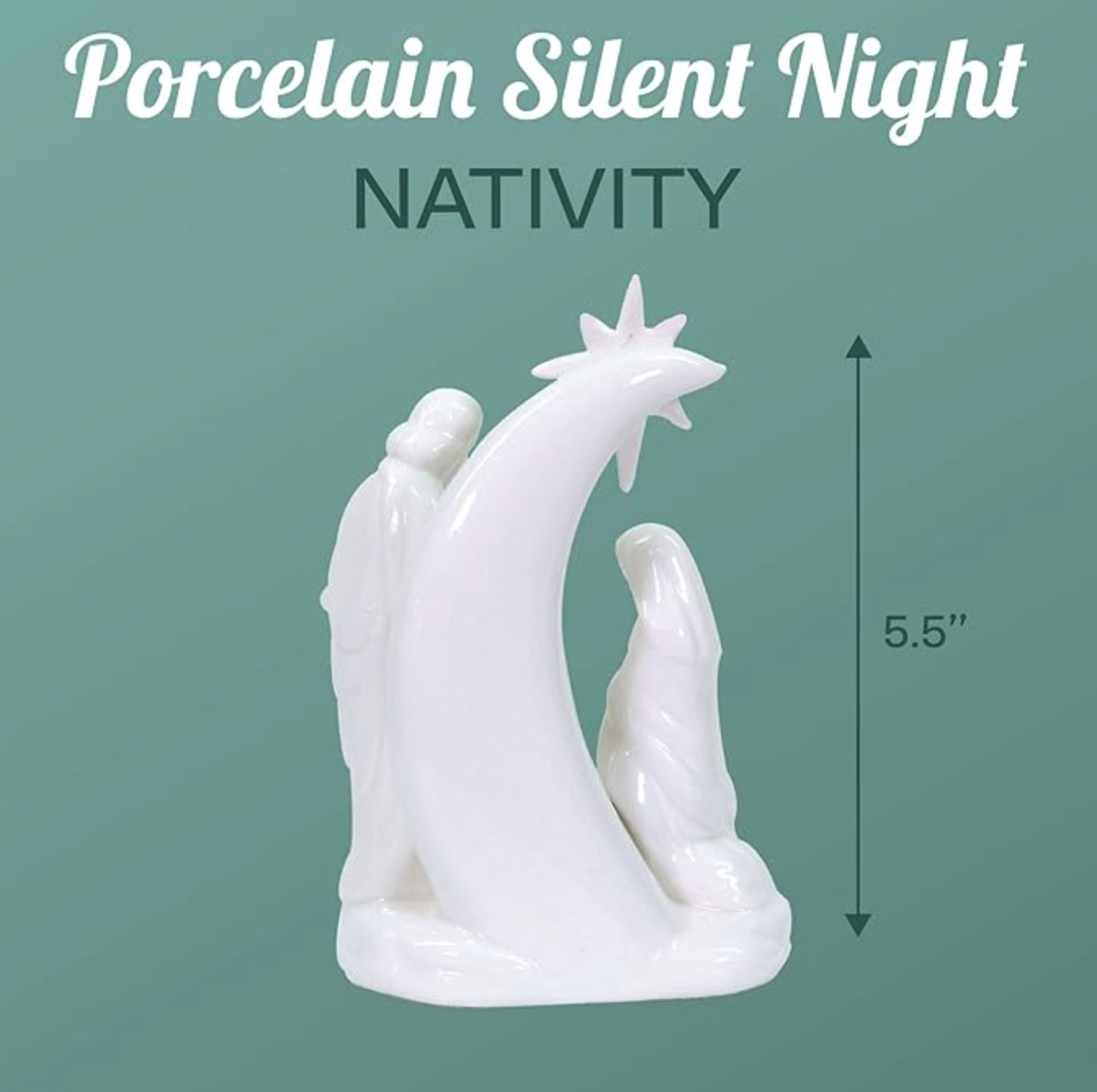 Silent Night Porcelain Nativity Figurine, , large