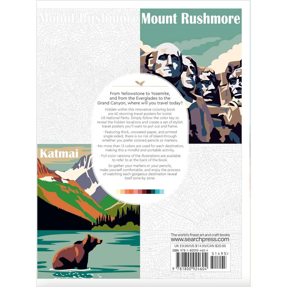 Color by Numbers US National Parks - Search Press 5