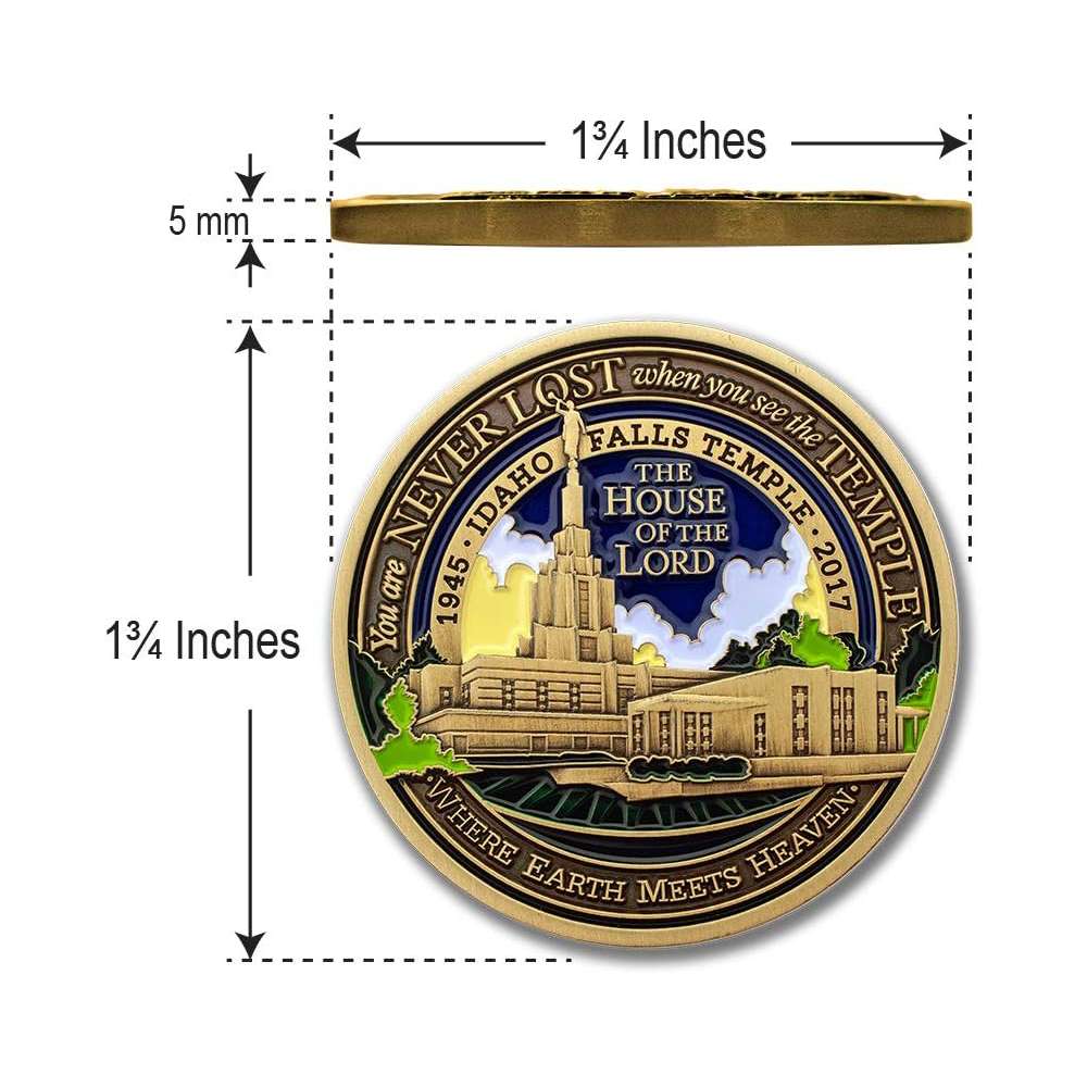 Idaho Falls Temple Medallion Coin, , large