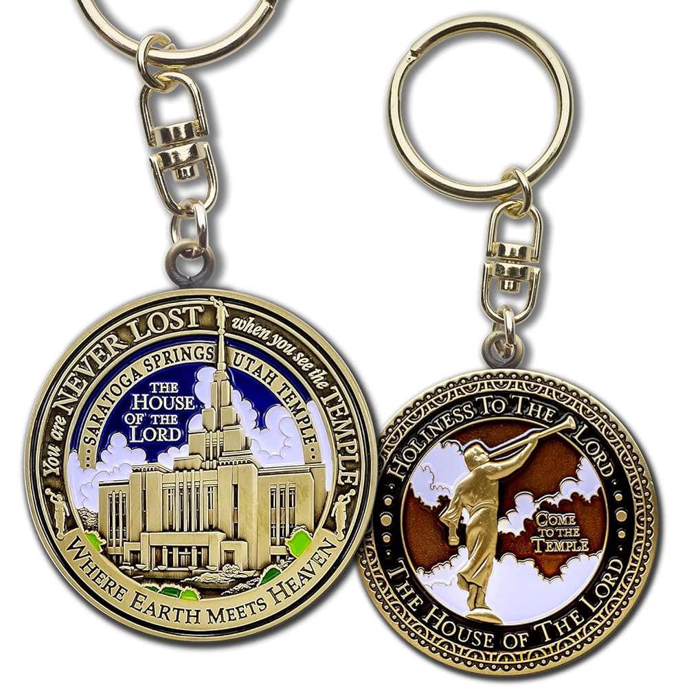 Saratoga Springs Utah Temple Keychain, , large image number 3