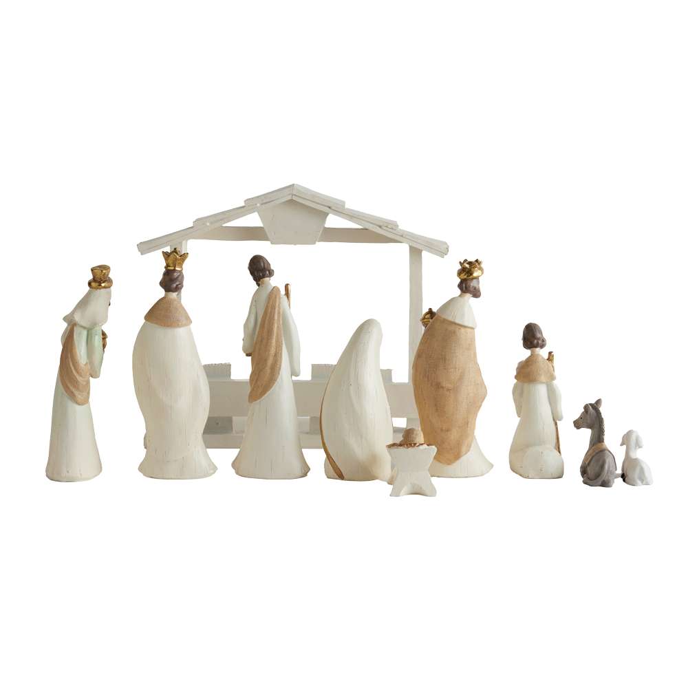 Golden Holy Night Resin Nativity, , large image number 3