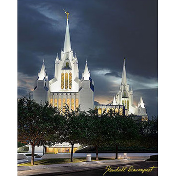 San Diego Temple: Ascending (4x5 Print)