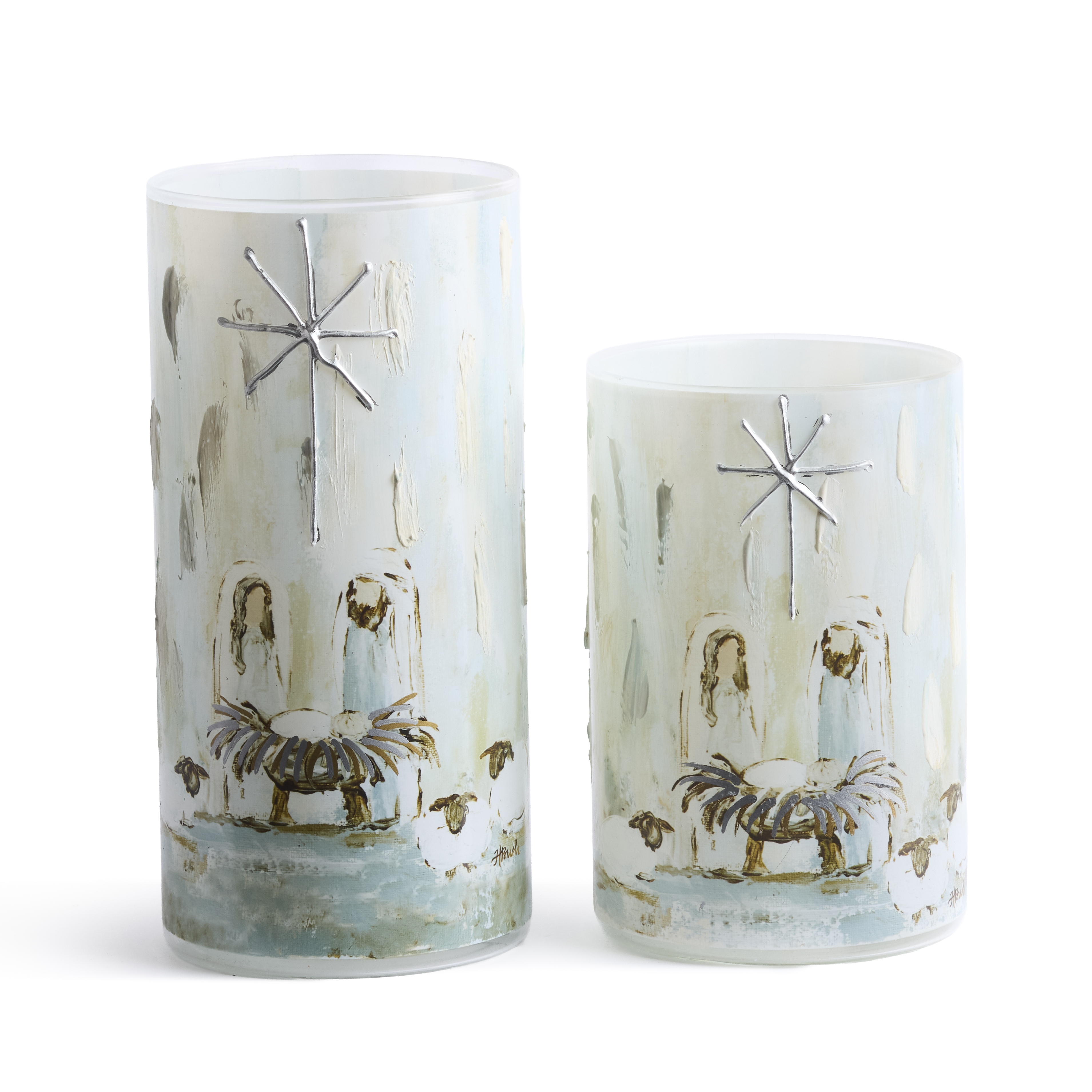 Holy Family Glass Nativity Containers