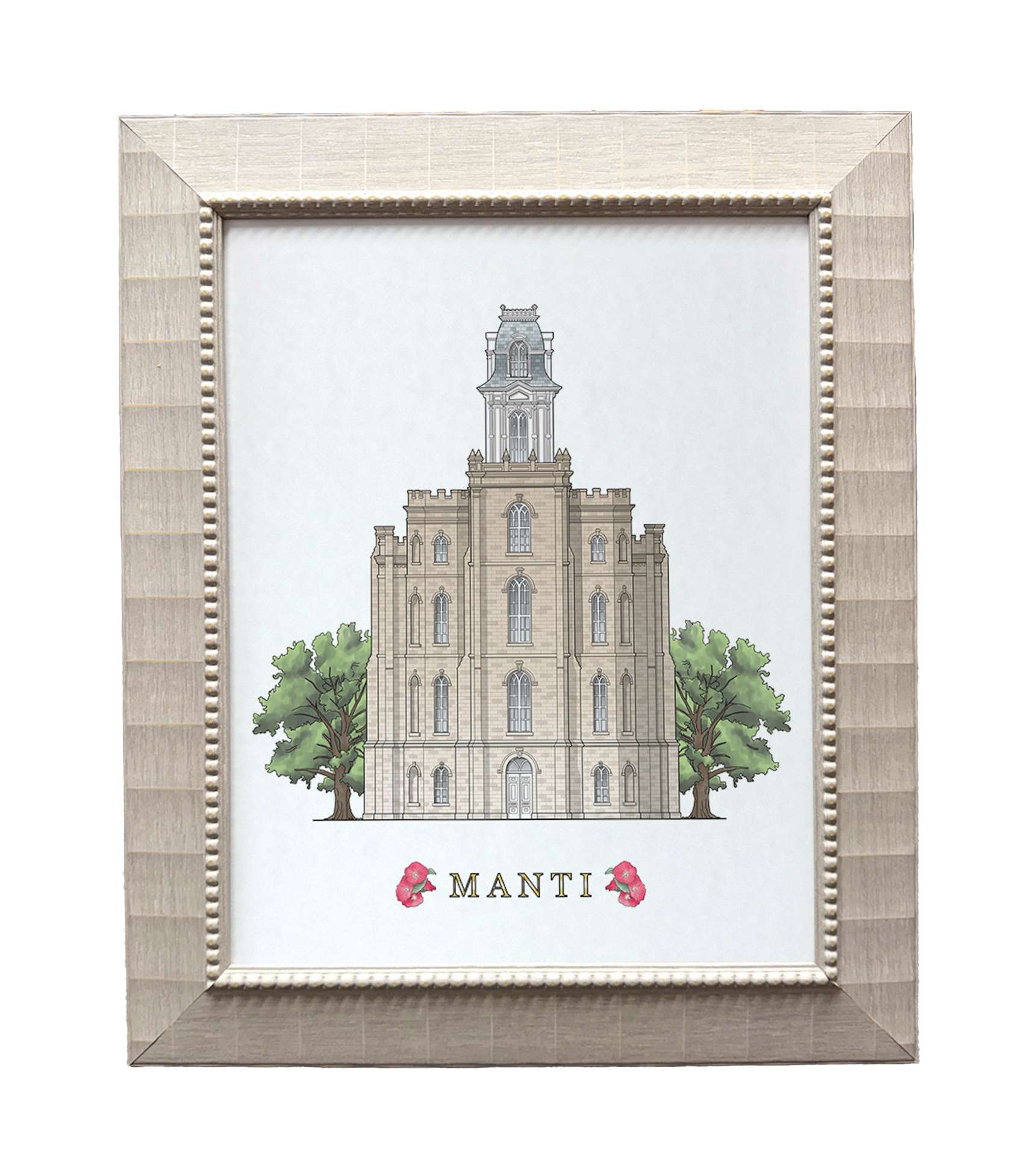 Manti Utah Temple (15x18 Framed Paper Print), , large image number 0