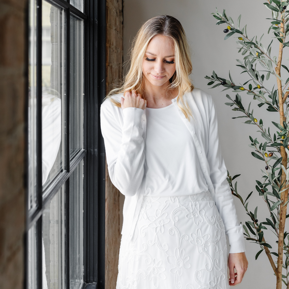 Lined Knit Temple Top, , large image number 2