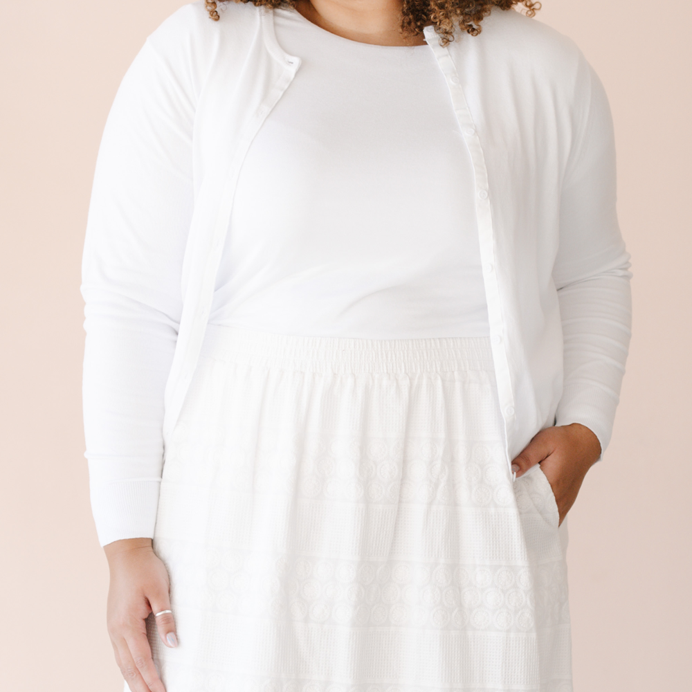 Lined Knit Temple Top, , large