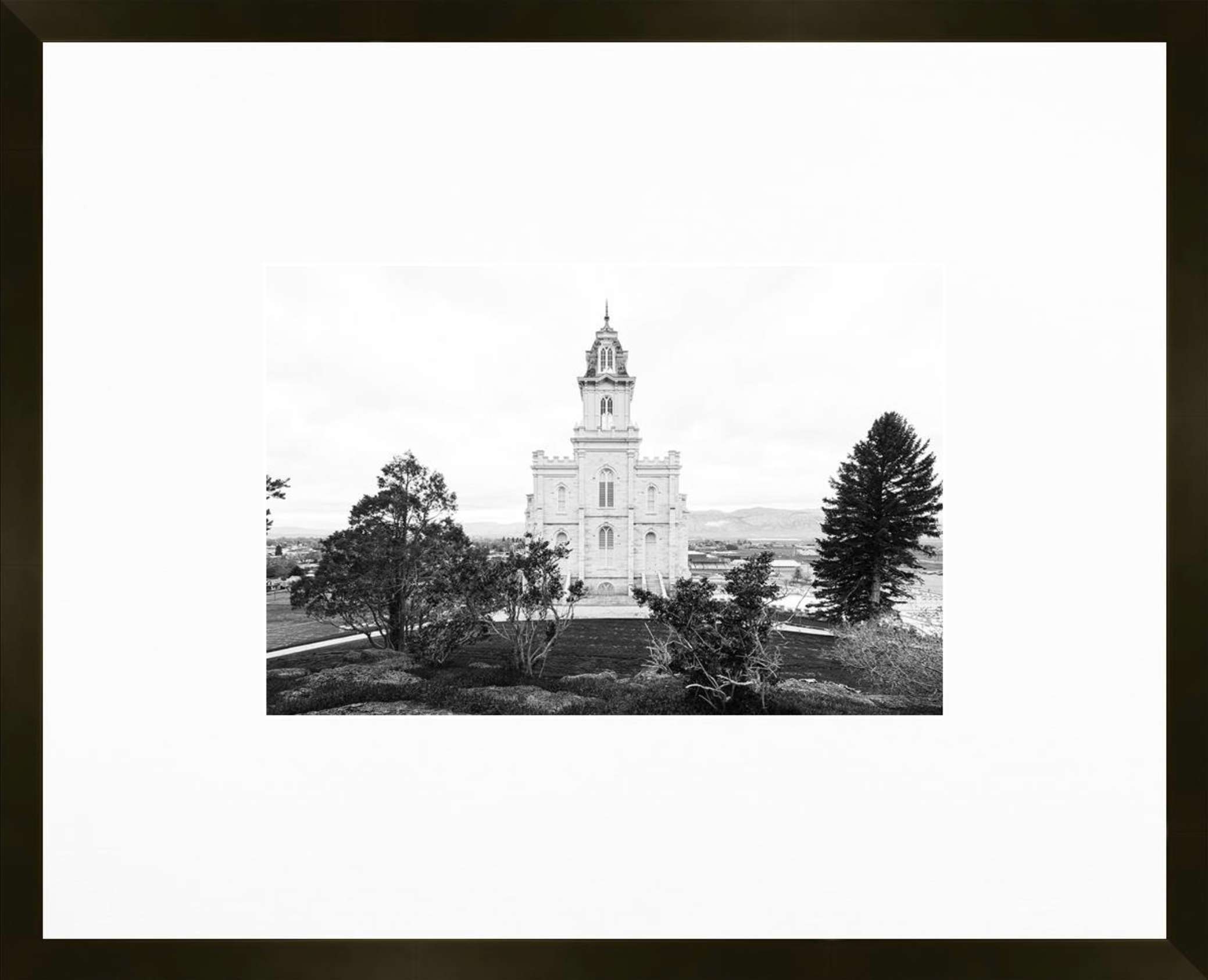 Manti Utah Temple, Place of Peace (21x17 Framed Paper Print)