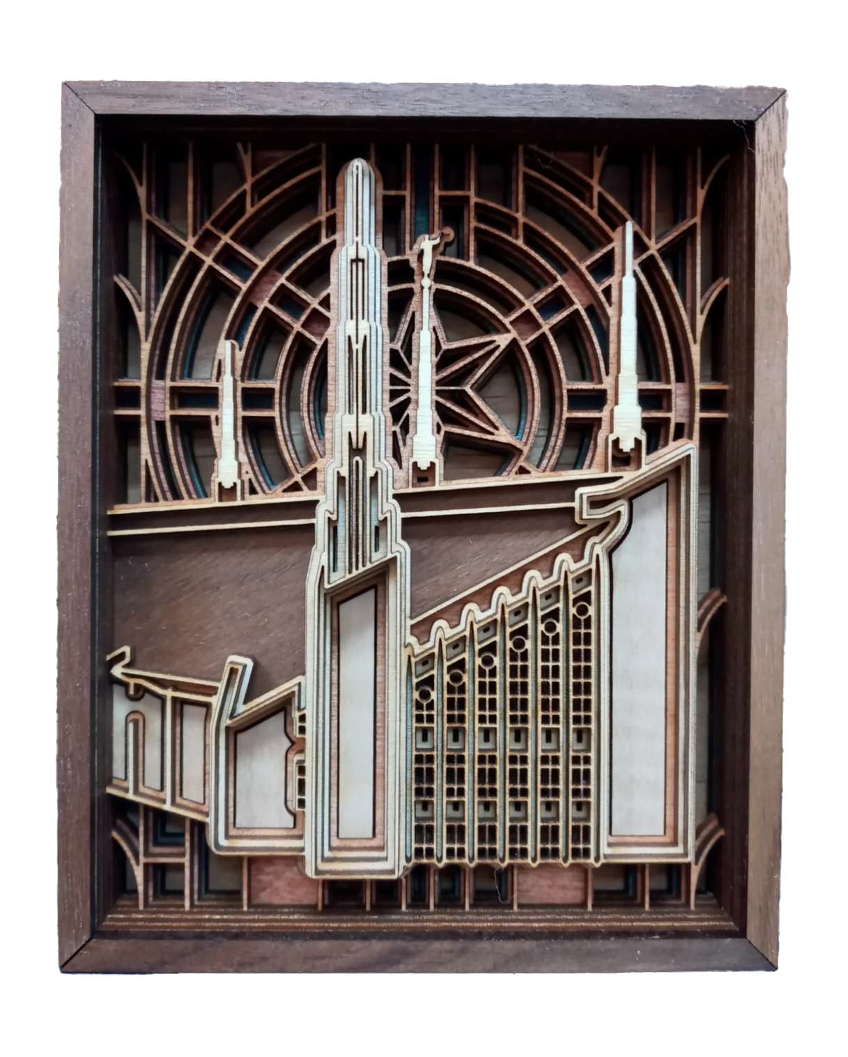 Las Vegas Nevada Temple Layered Wood Plaque