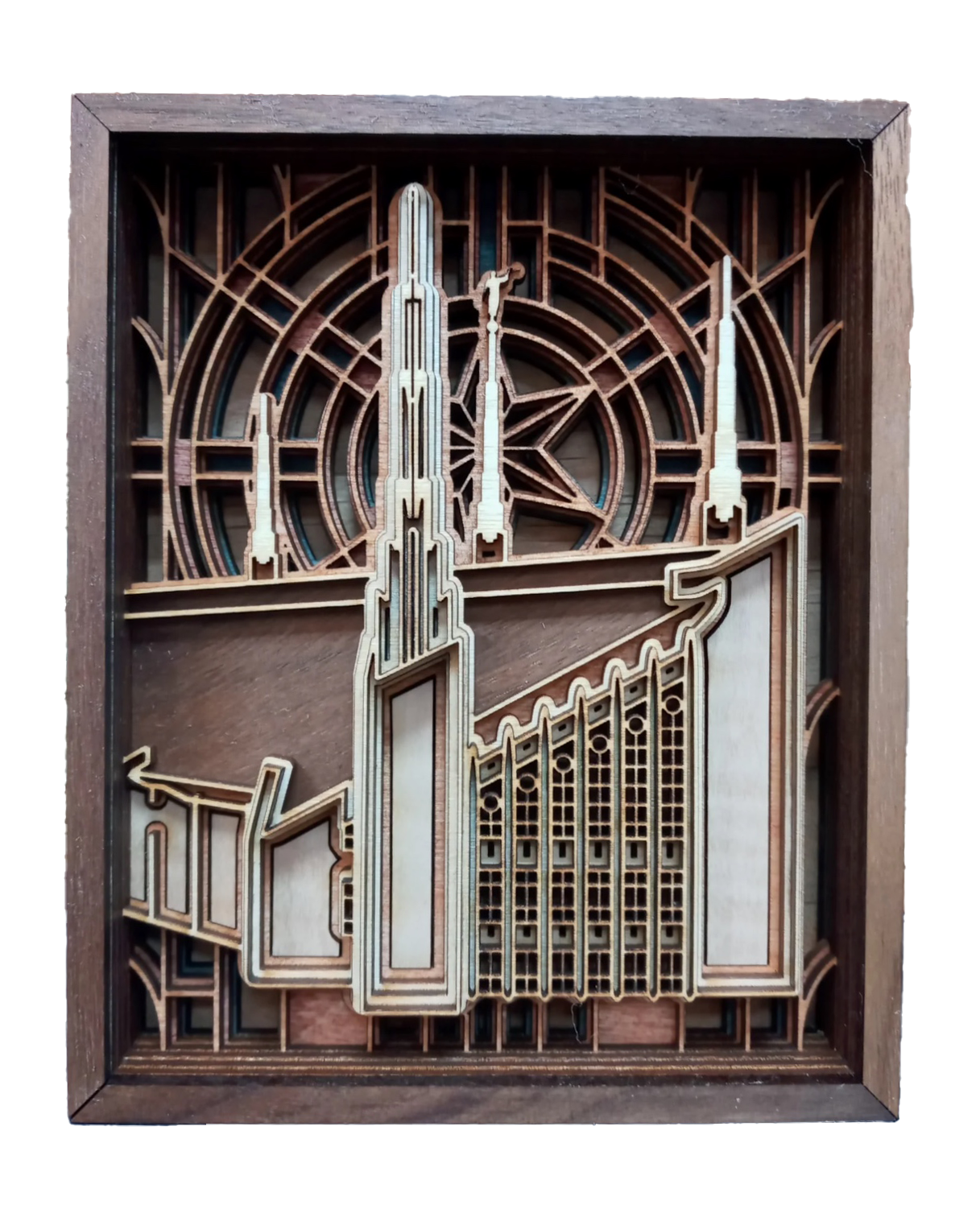 Las Vegas Nevada Temple Layered Wood Plaque