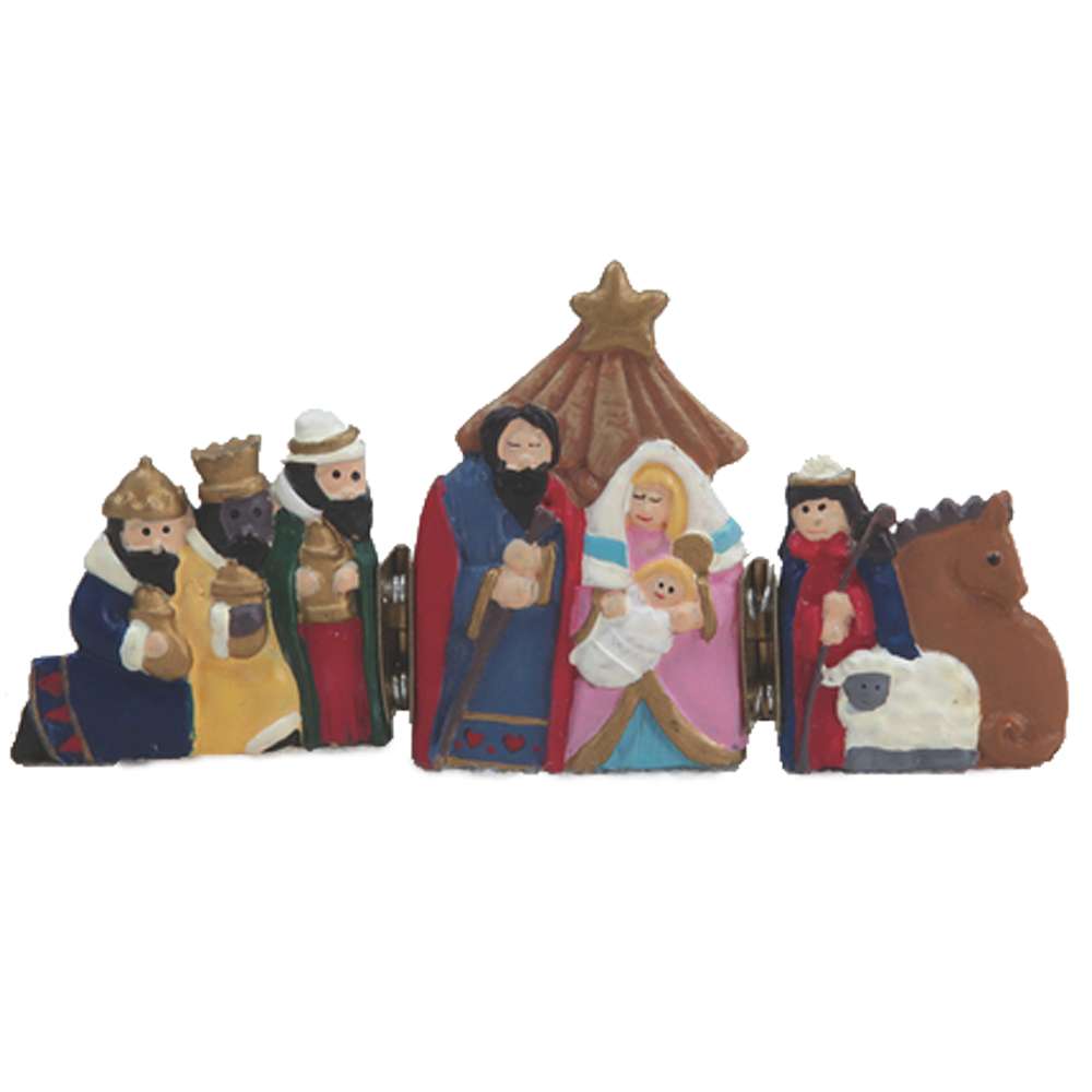 Mini Hinged Resin Nativity, , large image number 0
