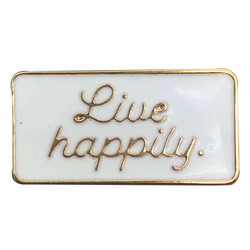 Live Happily Pin, , large