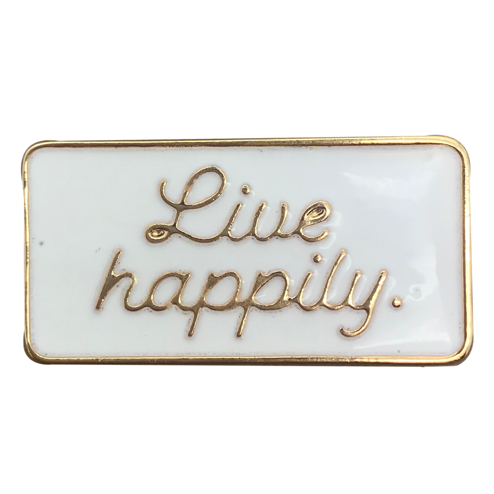 Live Happily Pin, , large