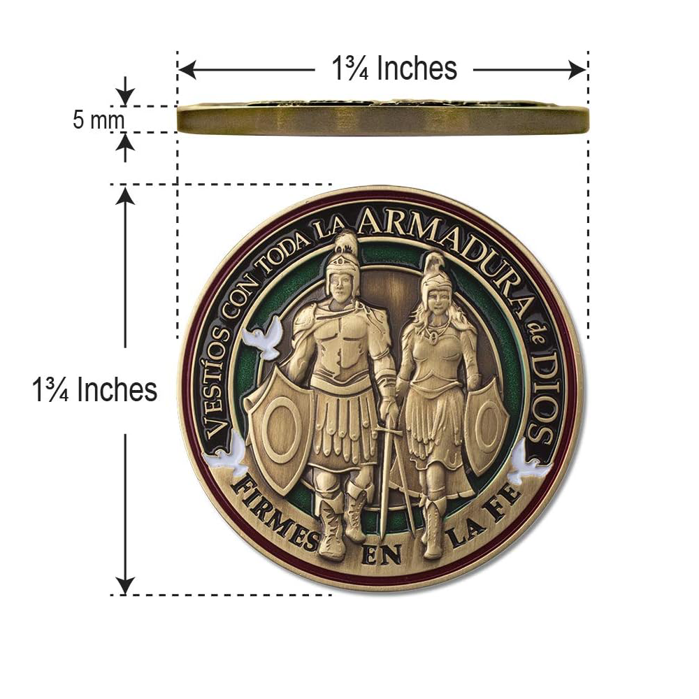Armor of God Medallion Coin (Spanish), , large