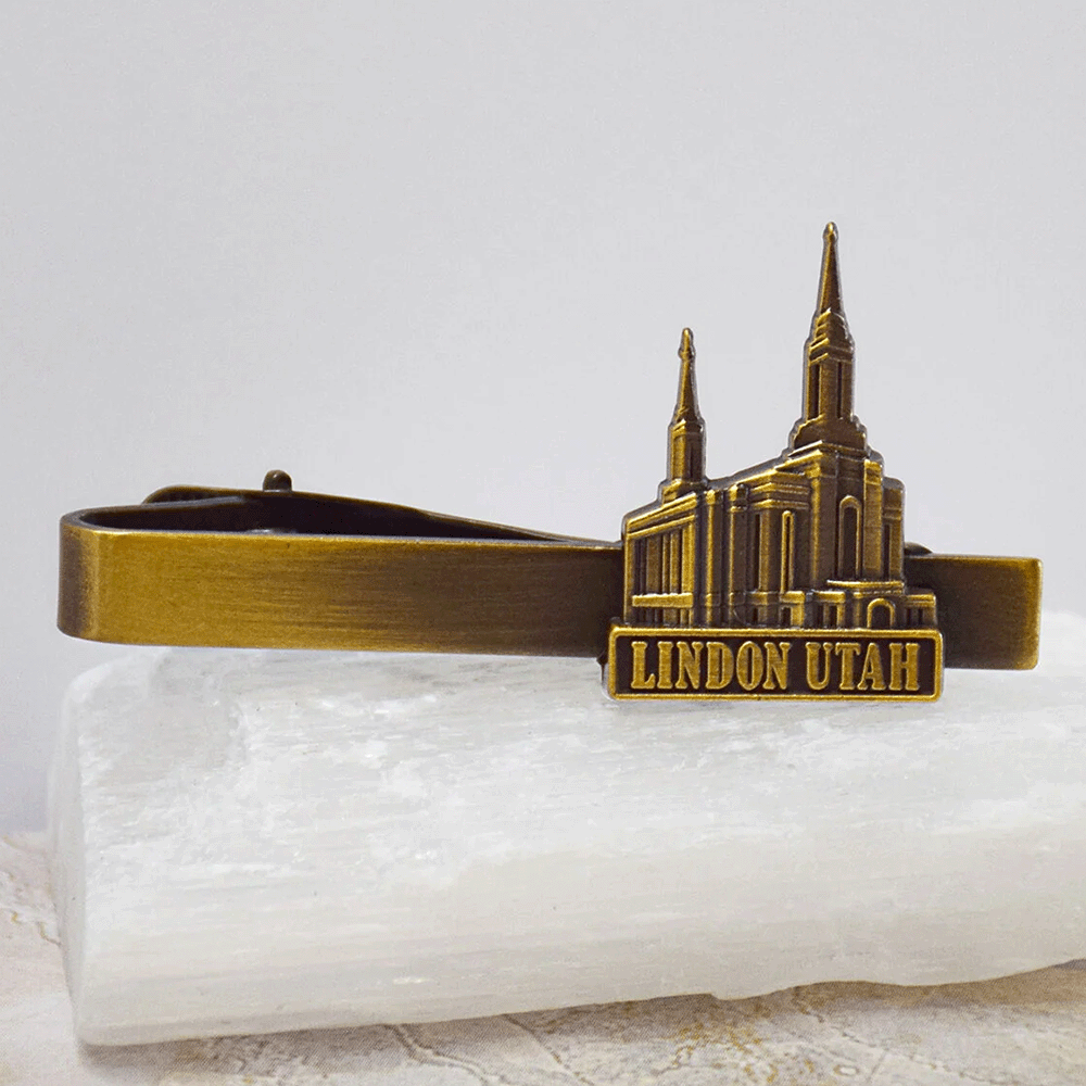 Lindon Temple Gold Tie Clip, , large