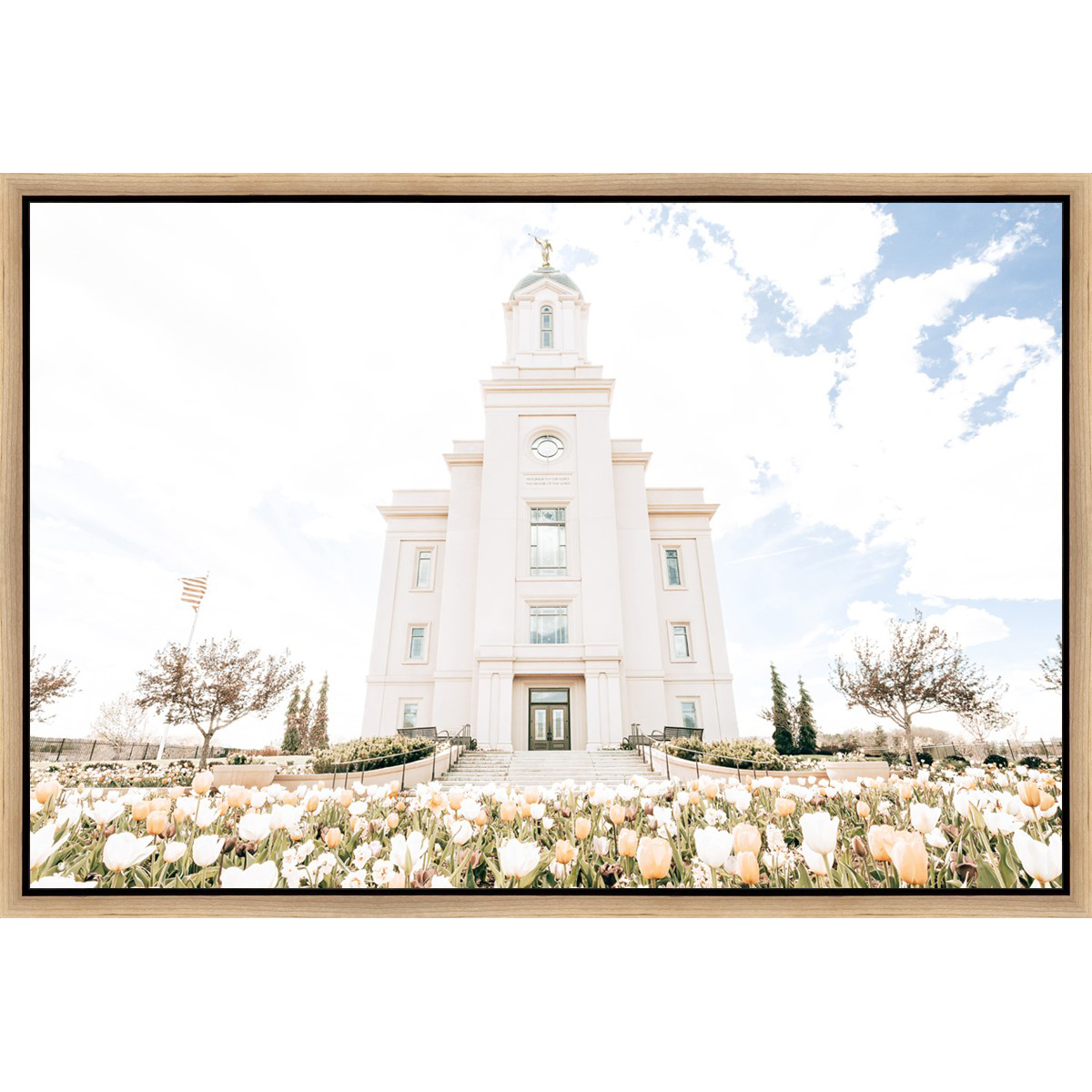 Sweet is the Work, Cedar City Temple (31.5x21.5 Framed Canvas)
