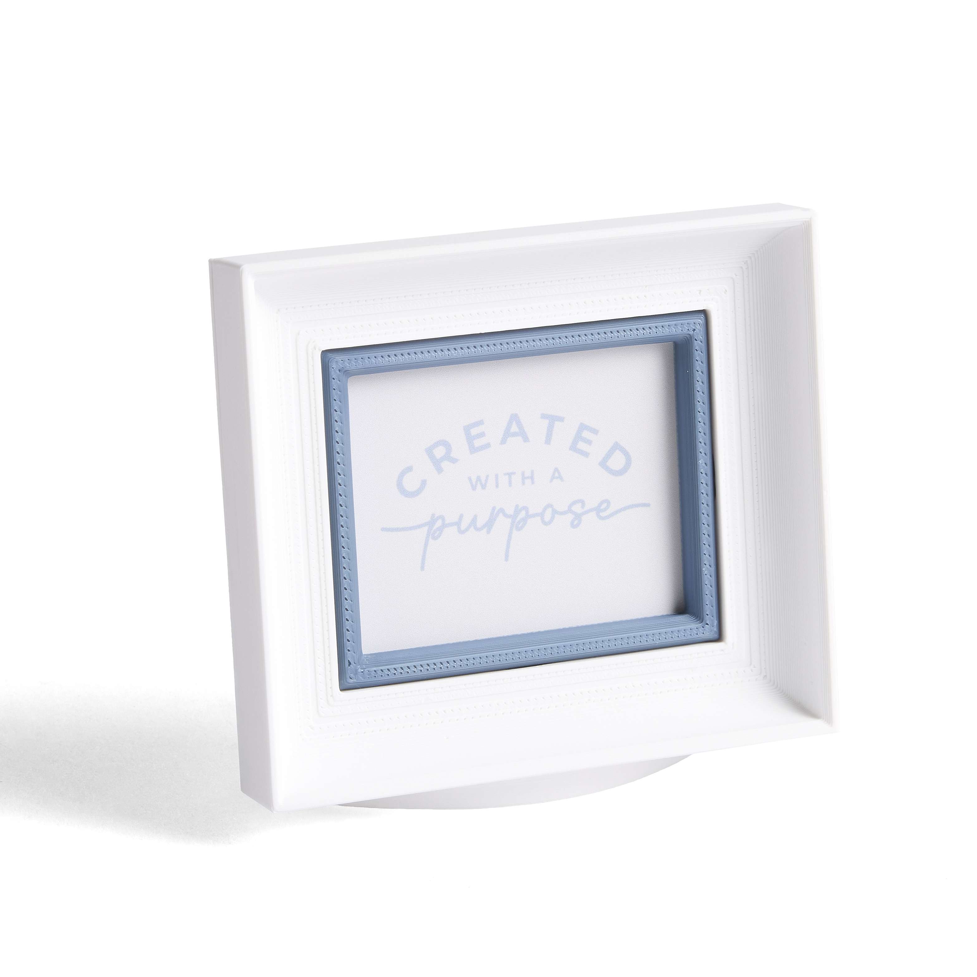 Created With a Purpose, Small and Simple (2.75x3 White Framed Art)