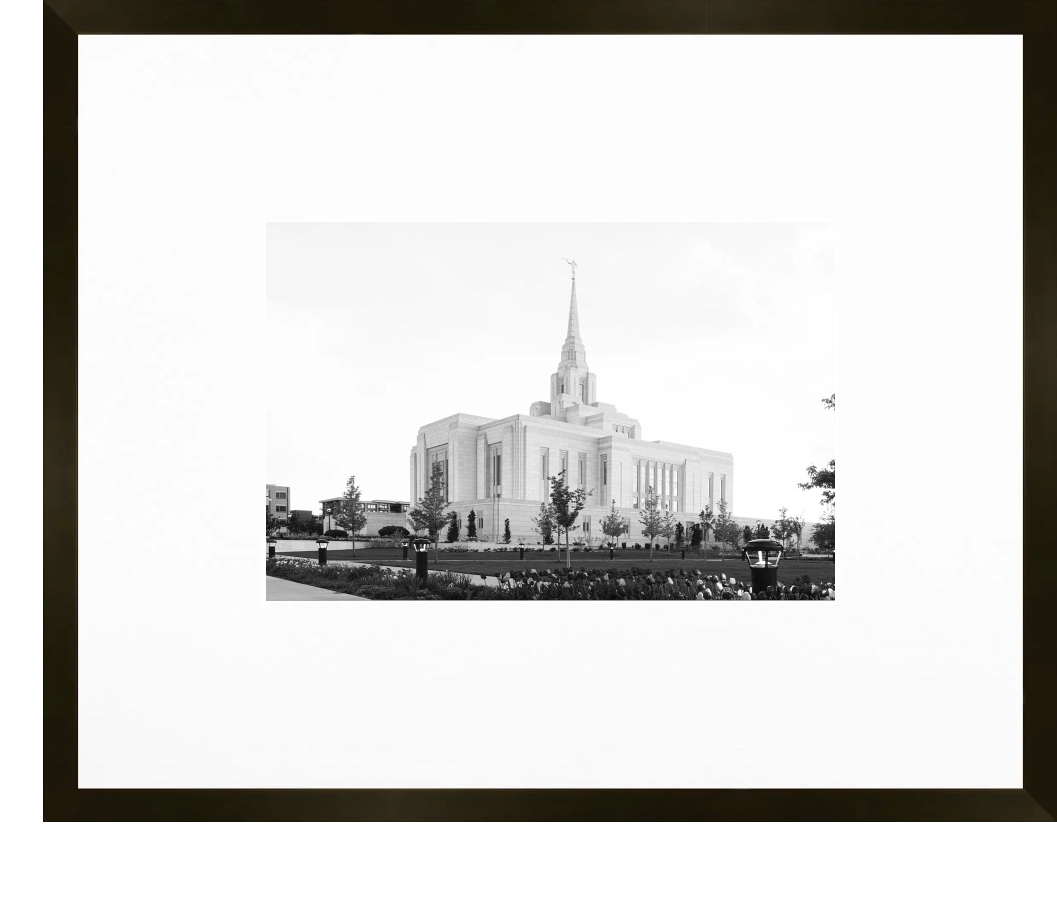 Ogden Utah Temple, Place of Peace (21x17 Framed Paper Print)